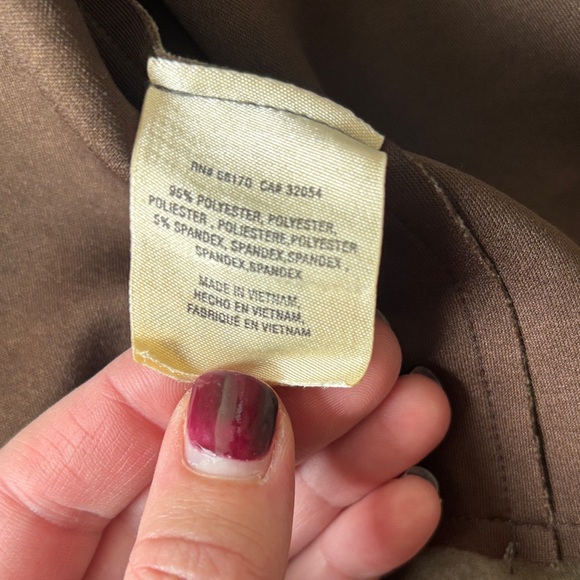 Anthropologie Olive green Faux suede trench coat - Picture 8 of 8